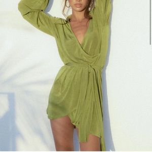 Princess Polly Party Time Green Mini Dress